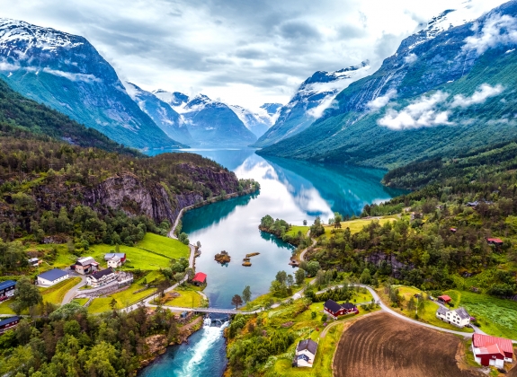 Beautiful Nature Norway aerial photography