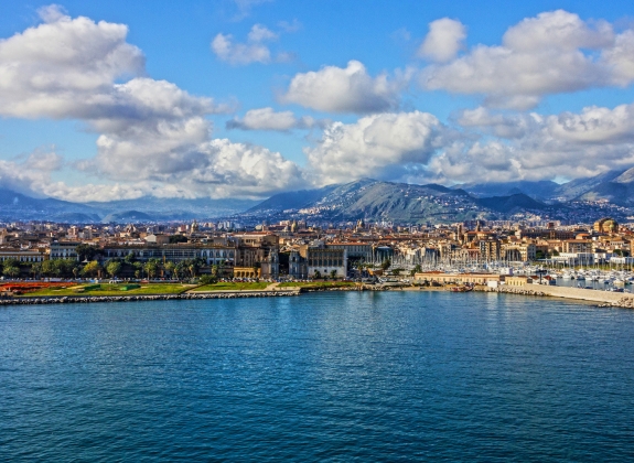Palermo, Sicily, Italy. Seafront view