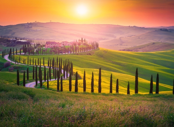 the Rolling hills of Tuscany