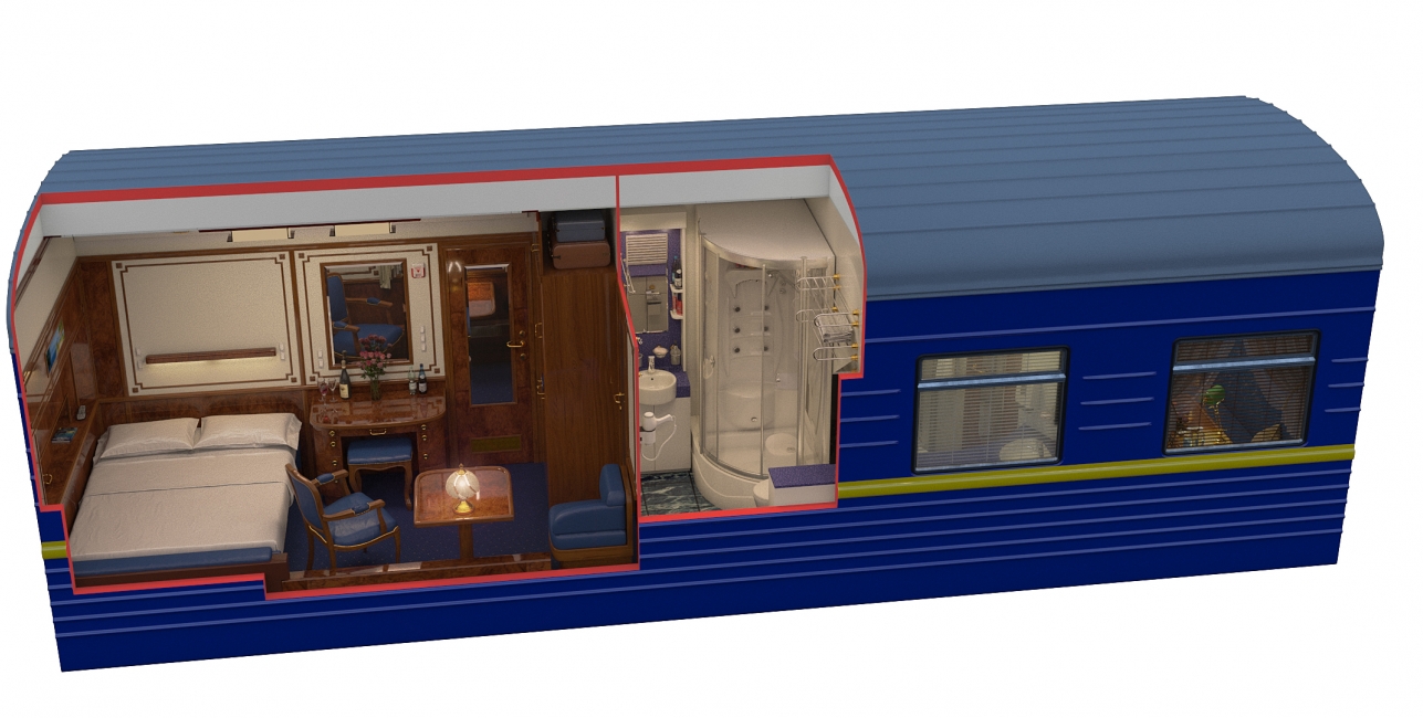 Imperial Suite onboard the golden eagle trans siberian night view diagram
