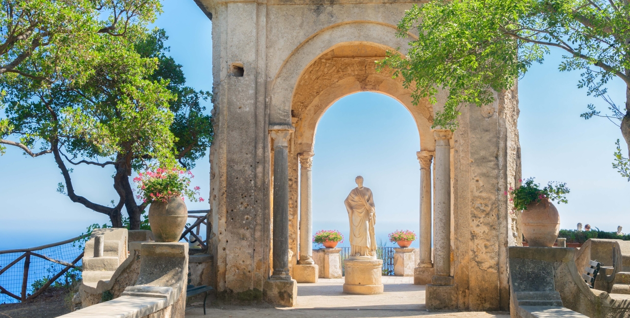 beautiful details of Ravello village at summer, Amalfi coast of Italy