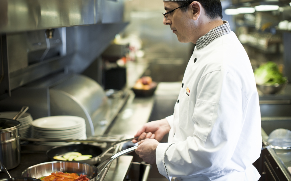 Chef Cooking on VIA Rail