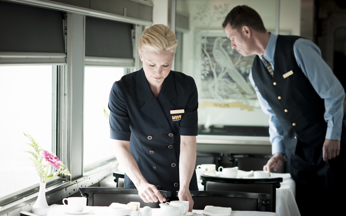 Dining Car on VIA Rail