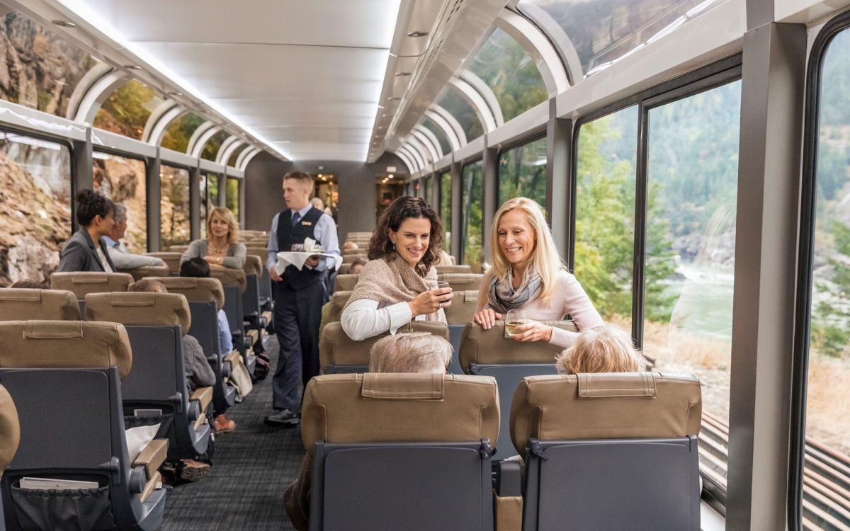 Silverleaf car onboard the Rocky Mountaineer