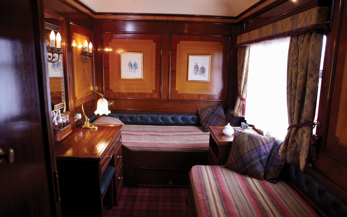 Twin cabin on the Belmond Royal Scotsman