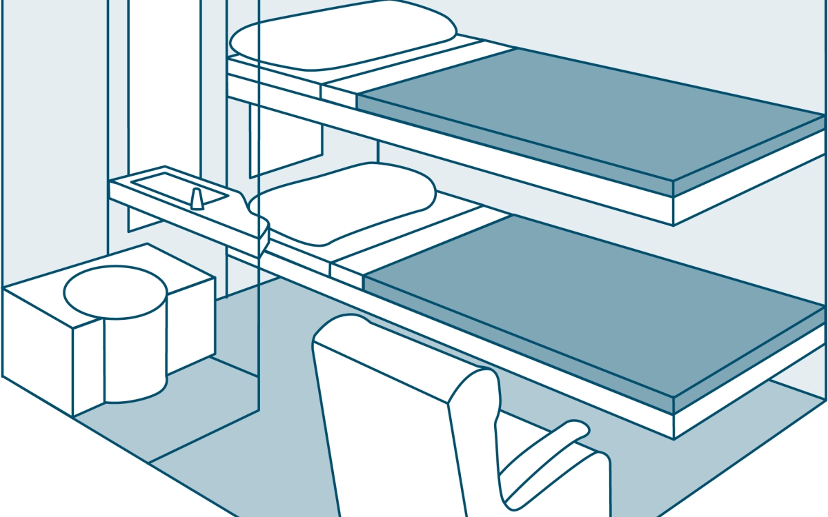 Amtrak's bedroom diagram