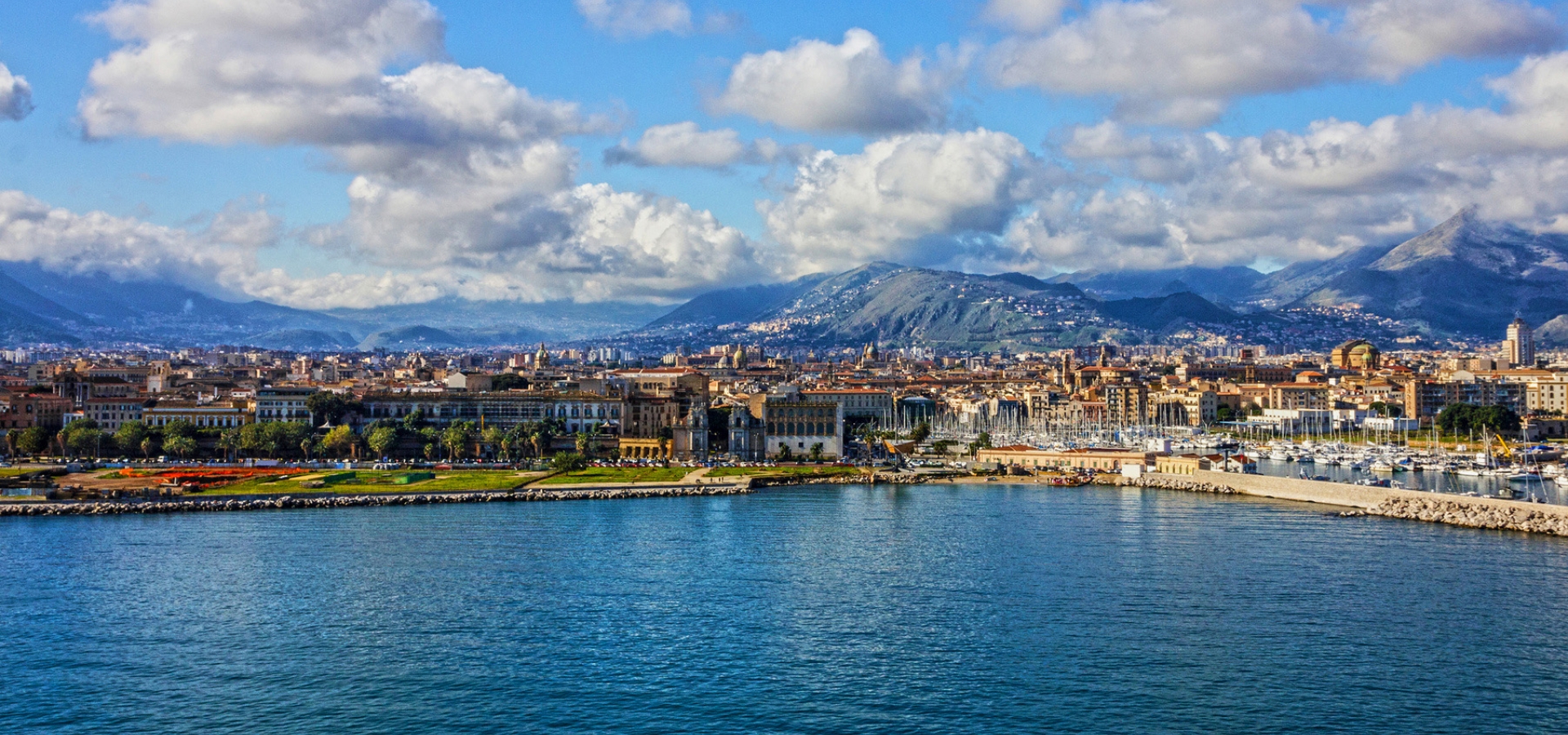 Palermo, Sicily, Italy. Seafront view