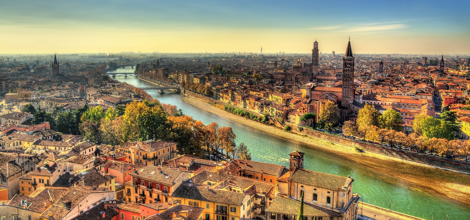 Verona Verona river skyline view
