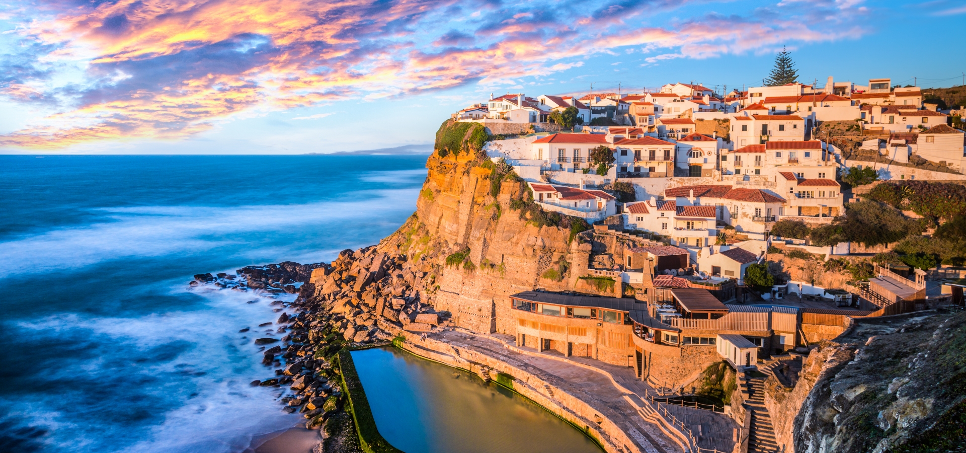 Azenhas do Mar,Sintra near Lisbon cliff view