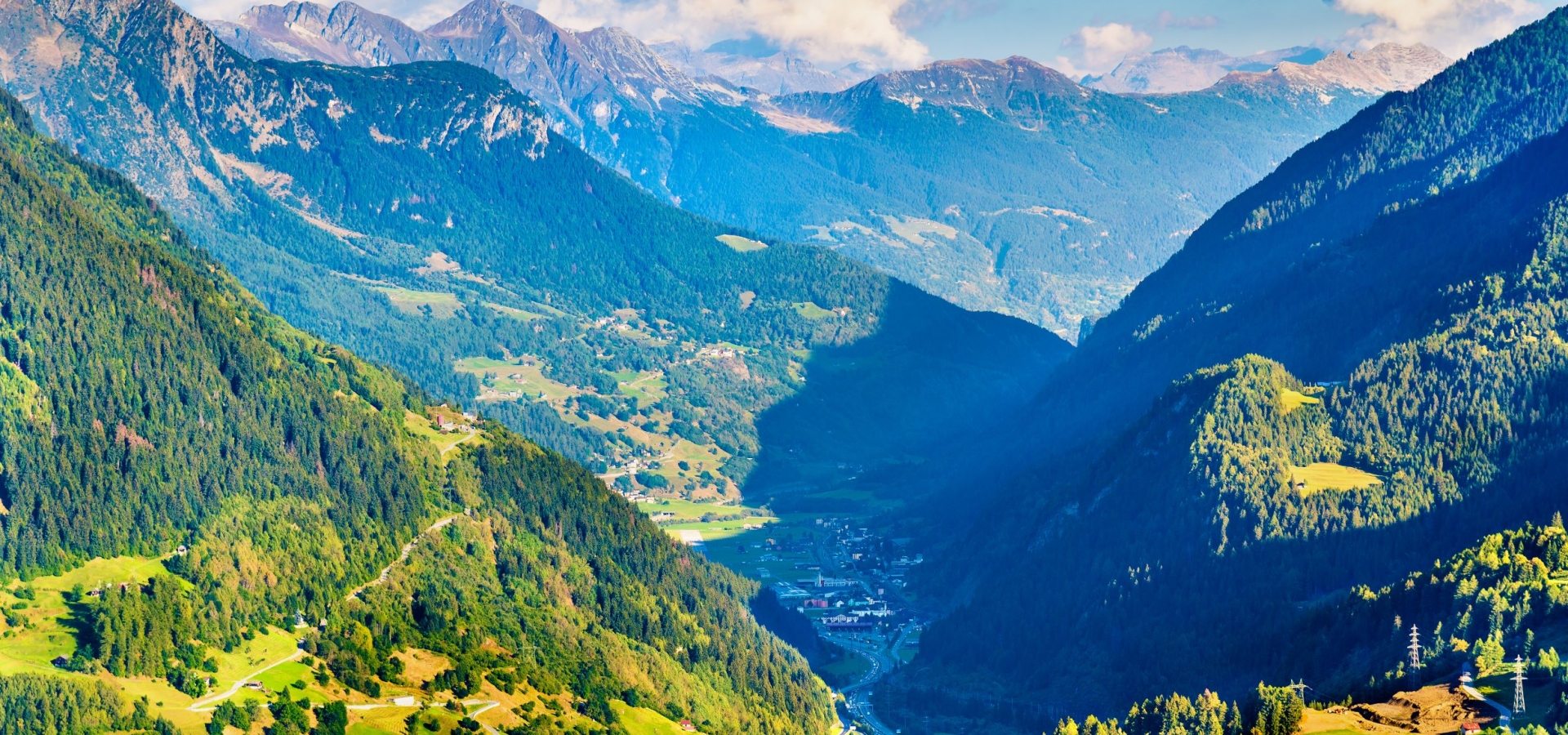 Views from the Gotthard Pass Views of sweeping Alpine scenery