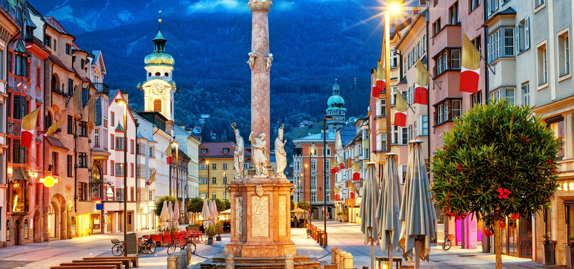 Innsbruck Old town in Alps mountains, Tyrol, Austria