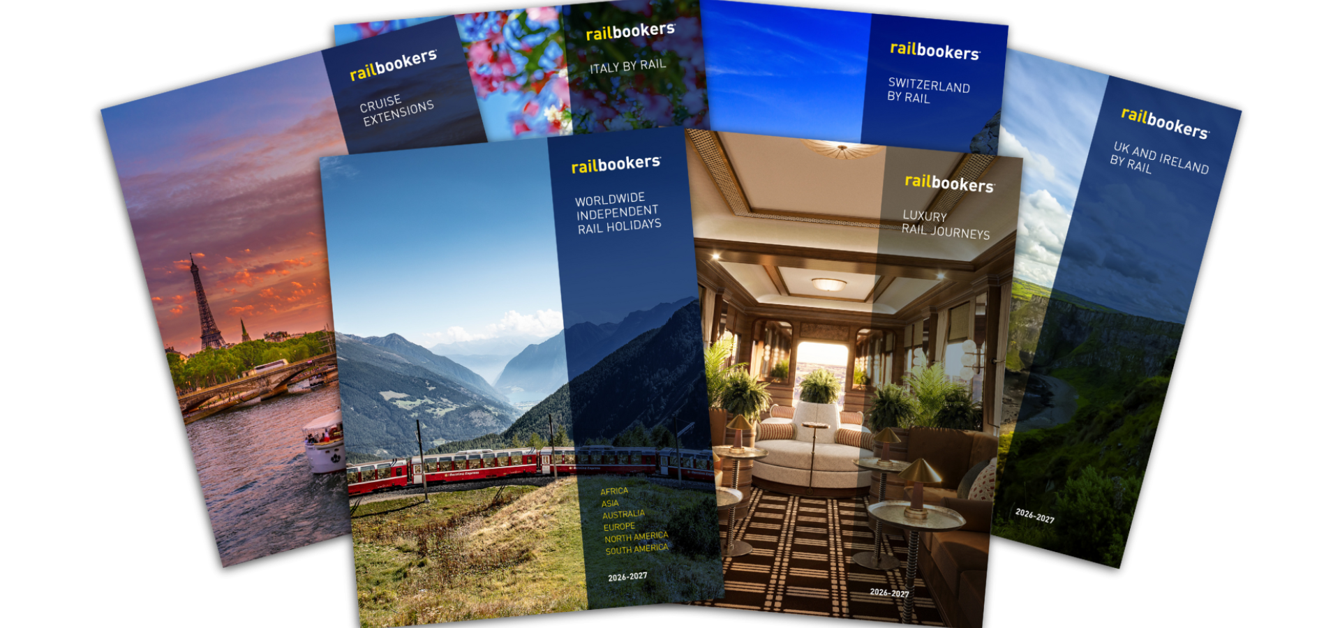 fan of brochures for travel agents