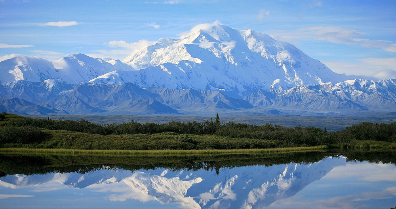View of the mountain Denali in Denali National Park.