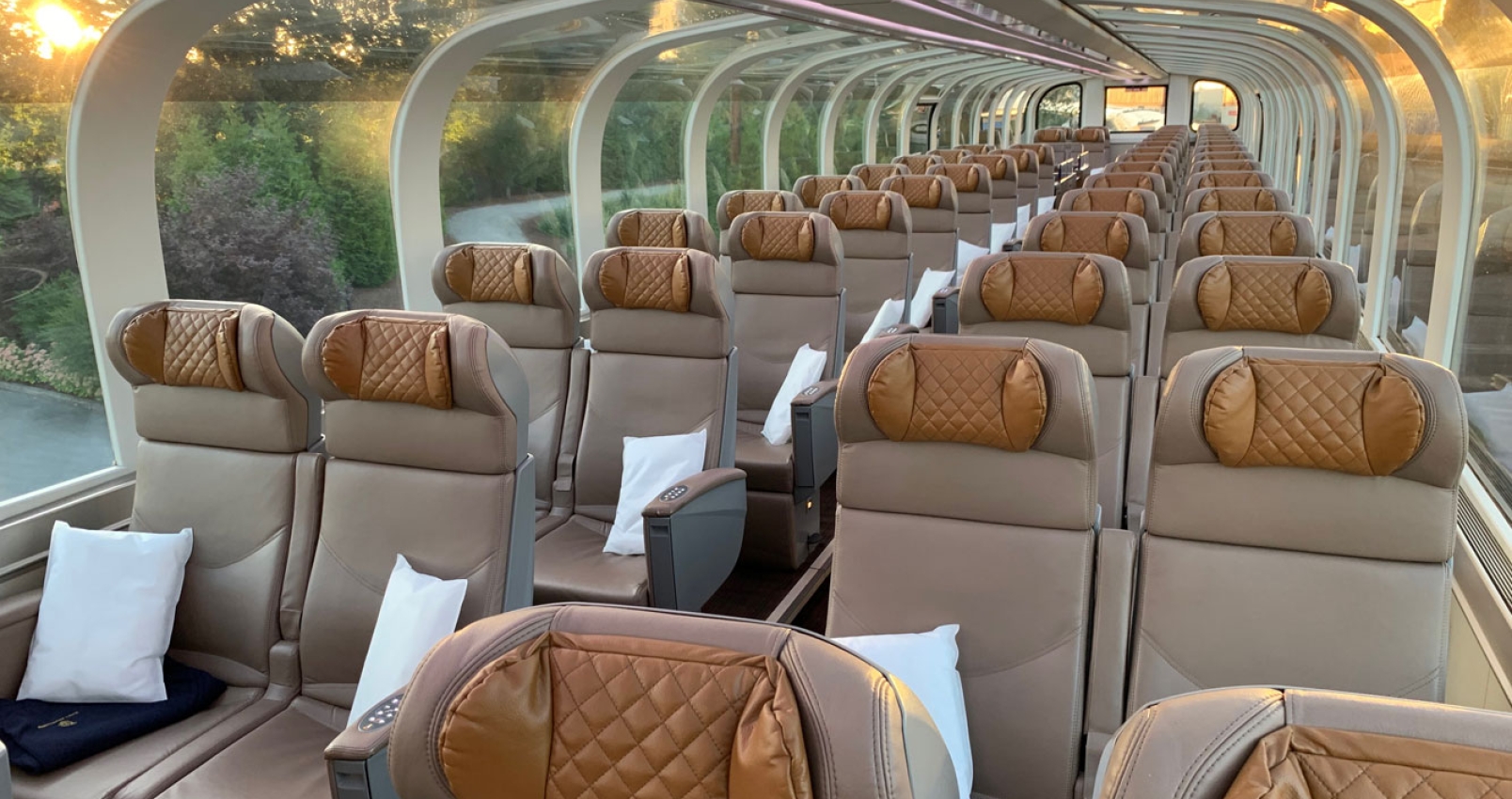 Rocky Mountaineer's seating for Gold Leaf Service