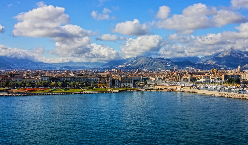 Palermo, Sicily, Italy. Seafront view