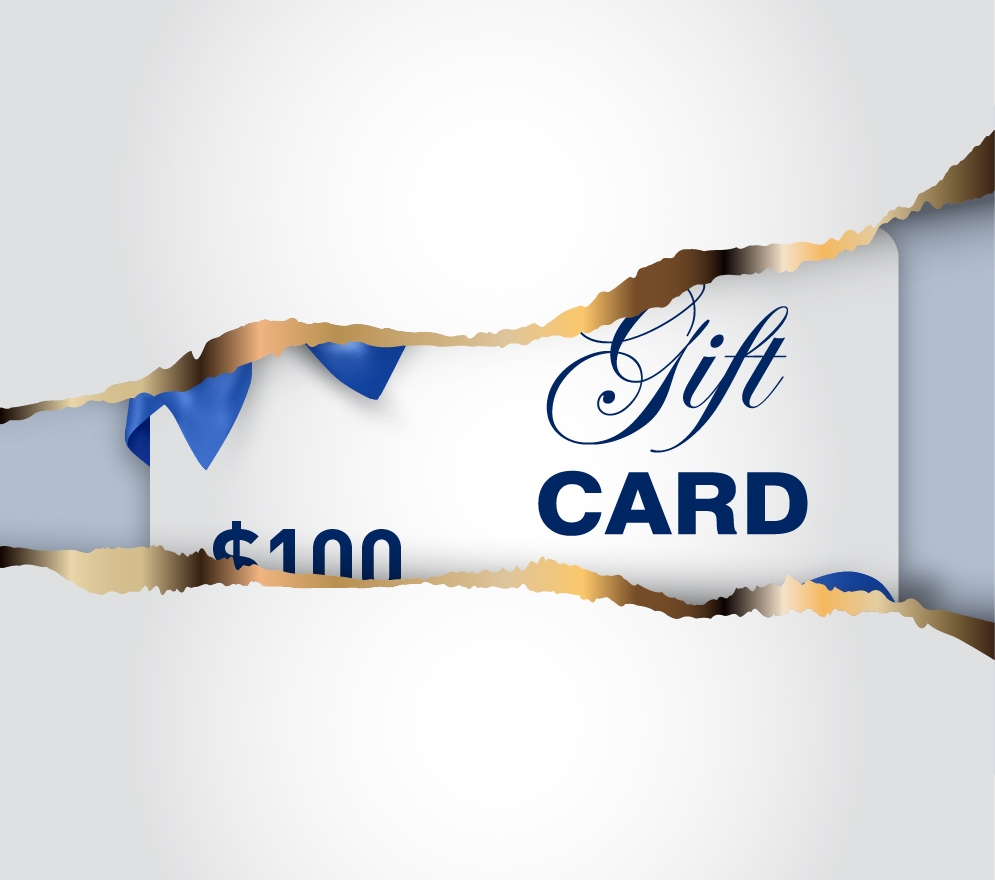 gift card showing through paper